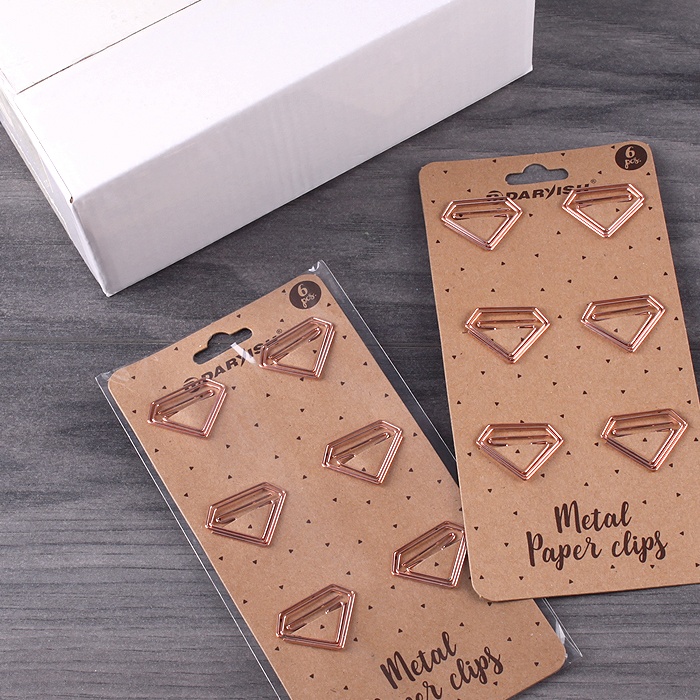 Скрепки металлические "Кристалл" "Darvish" 6шт/уп (набор) Скрепки металлические "Кристалл" "Darvish" 6шт/уп (набор)