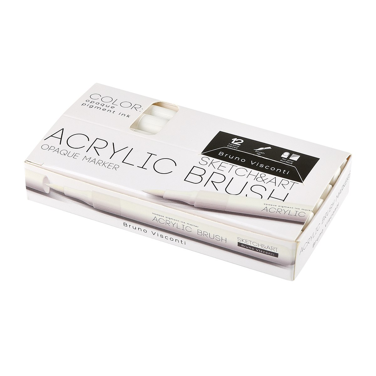 МАРКЕР-КИСТЬ АКРИЛОВЫЙ "SKETCH&ART" БЕЛЫЙ МАРКЕР-КИСТЬ АКРИЛОВЫЙ "SKETCH&ART" БЕЛЫЙ