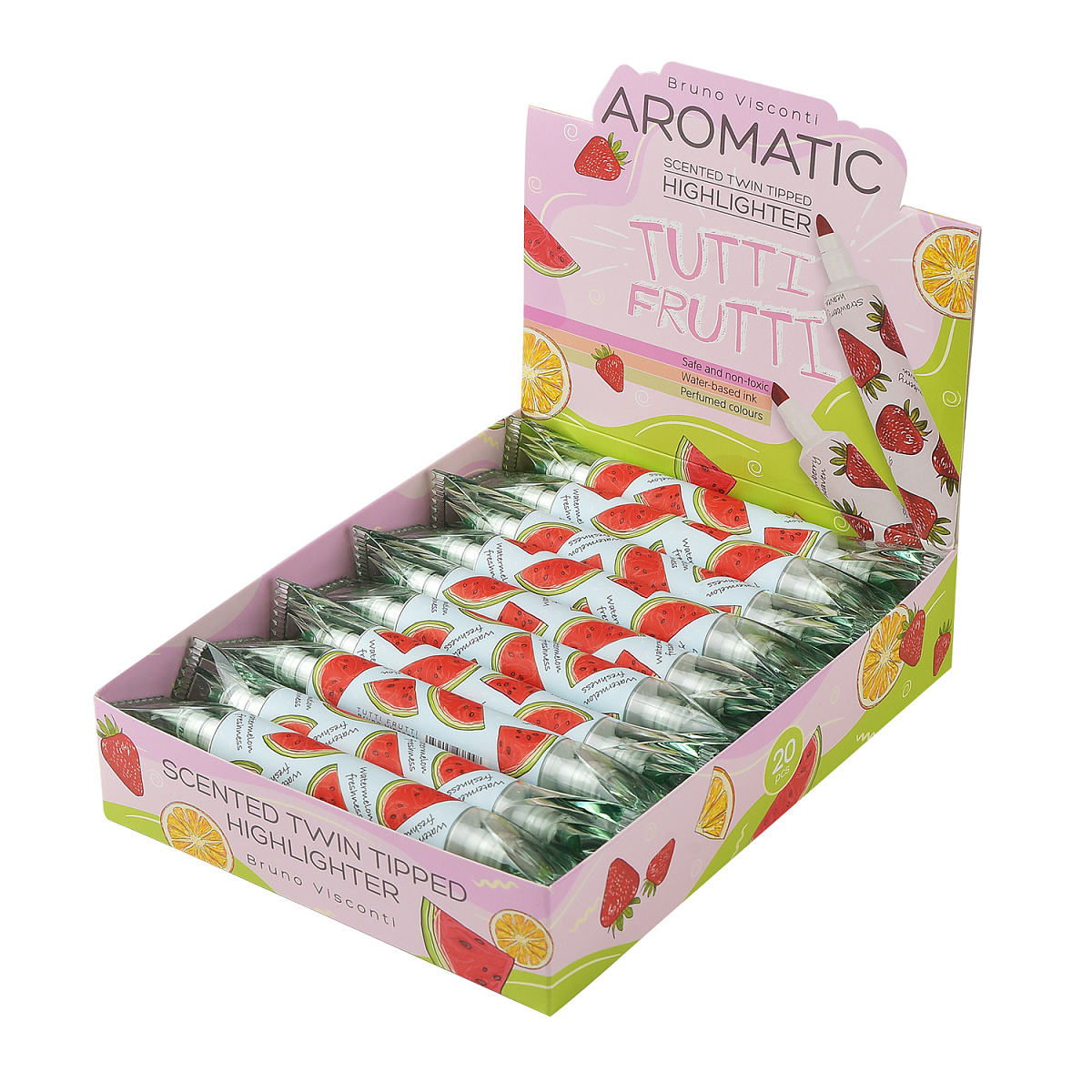 ТЕКСТОВЫДЕЛИТЕЛЬ С ЗАПАХОМ "TUTTI FRUTTI", ЗЕЛЕНЫЙ, АРБУЗ ТЕКСТОВЫДЕЛИТЕЛЬ С ЗАПАХОМ "TUTTI FRUTTI", ЗЕЛЕНЫЙ, АРБУЗ