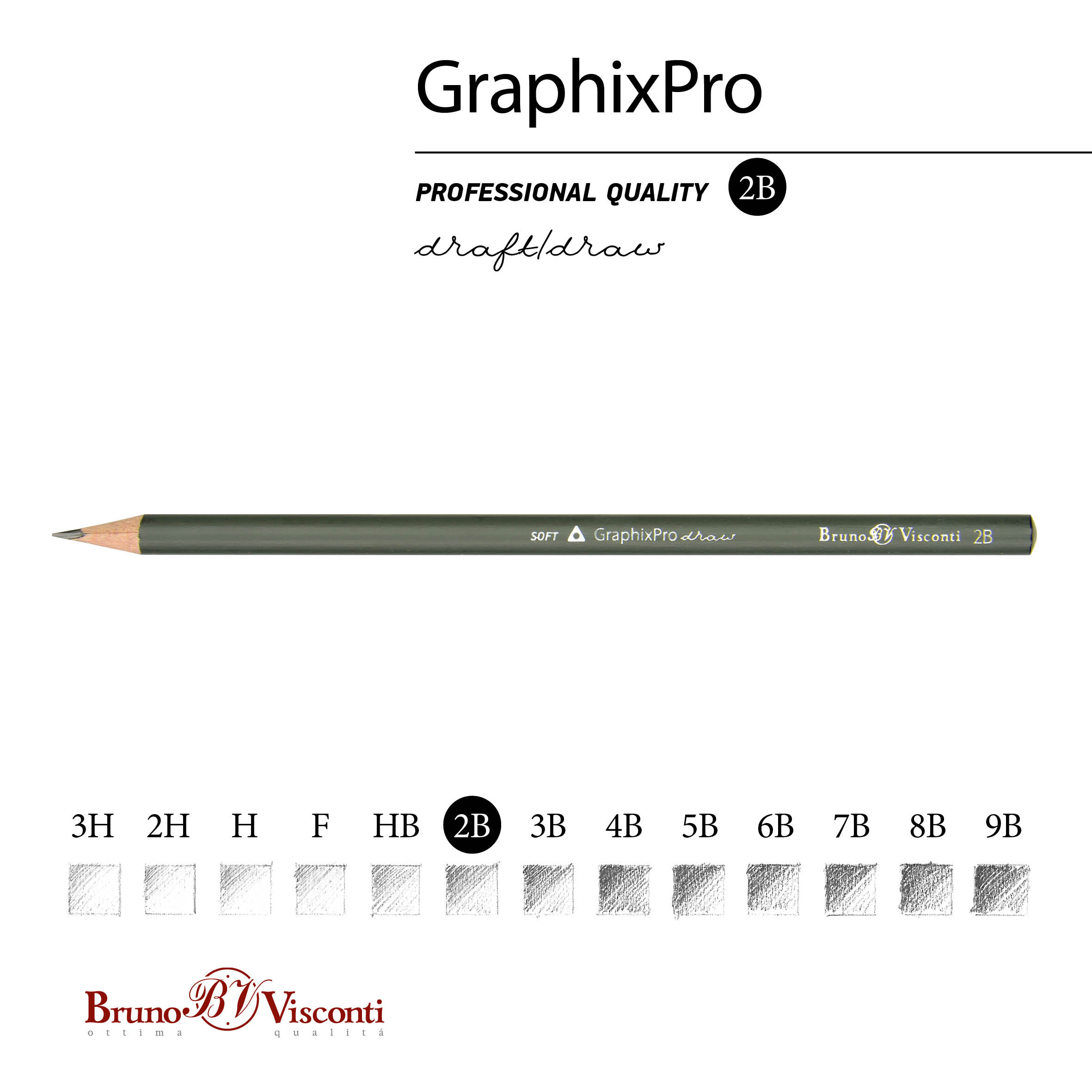 КАРАНДАШ ЧЕРНОГРАФИТОВЫЙ "GraphixPro" 2B КАРАНДАШ ЧЕРНОГРАФИТОВЫЙ "GraphixPro" 2B