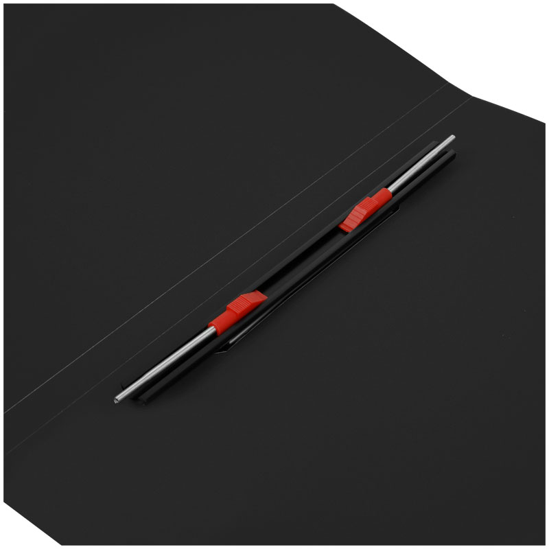 Папка с пружинным скоросшивателем СТАММ, 14мм, 500мкм, черная