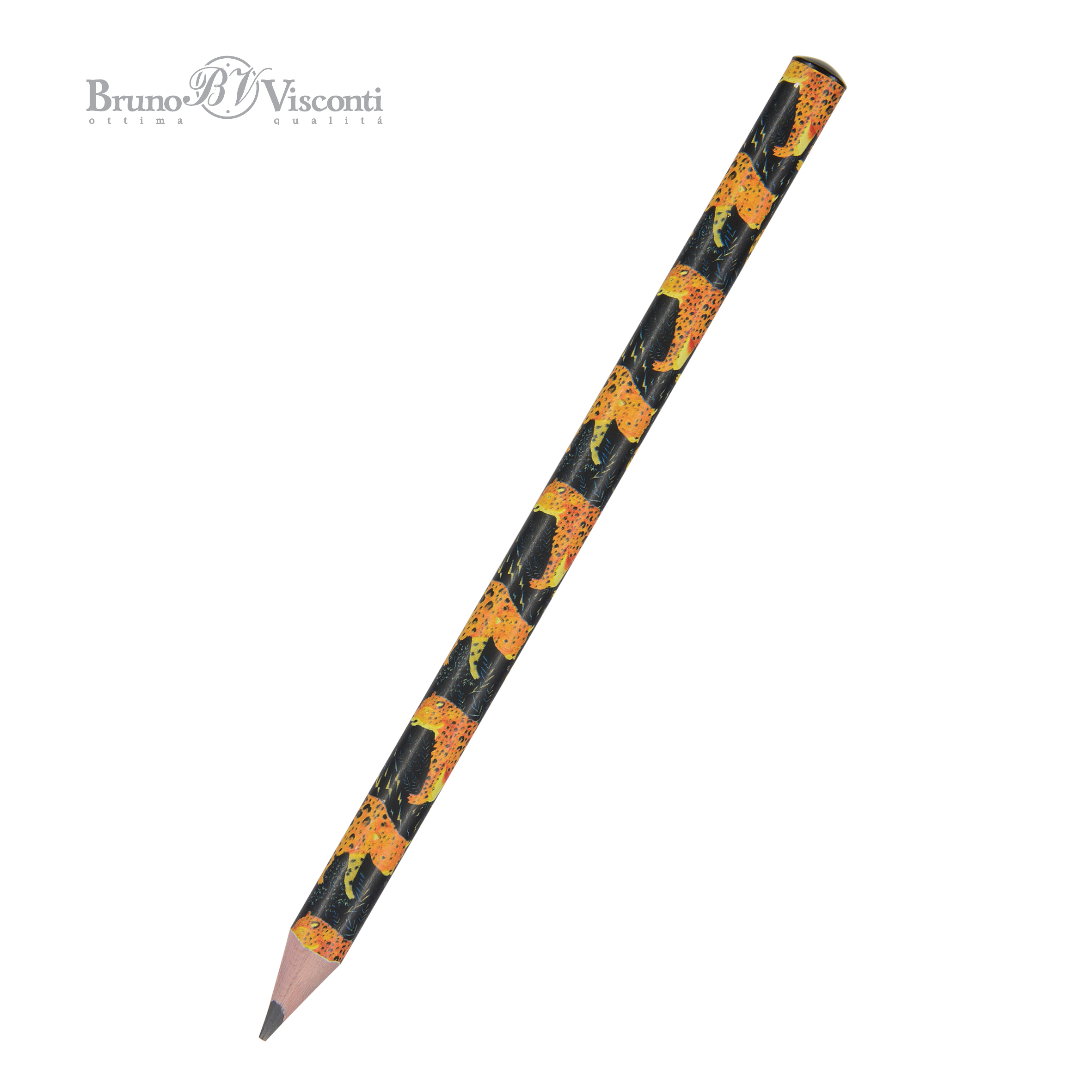 КАРАНДАШ ЧЕРНОГРАФИТОВЫЙ "HappyGraphix Jumbo. Леопард" 4В, 3.5 MM КАРАНДАШ ЧЕРНОГРАФИТОВЫЙ "HappyGraphix Jumbo. Леопард" 4В, 3.5 MM