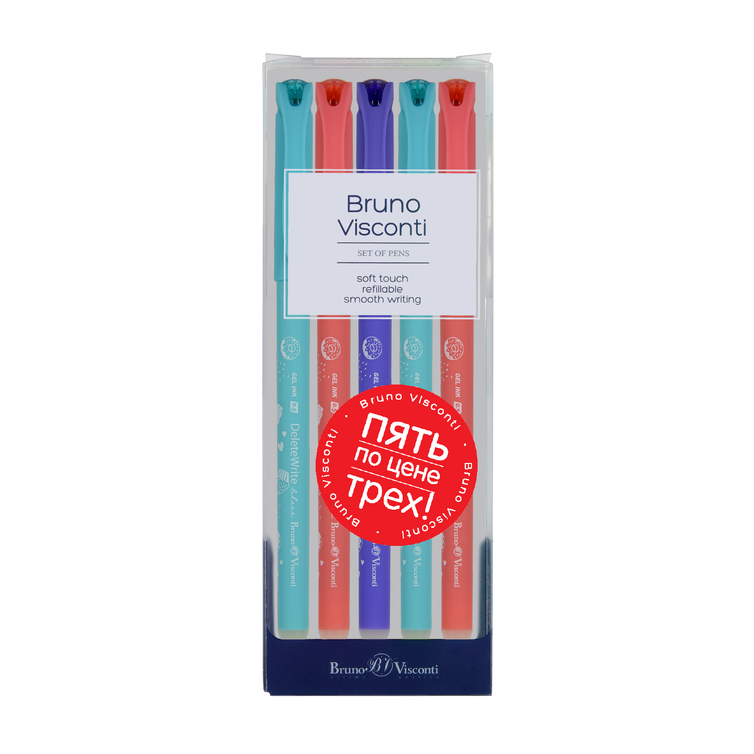 НАБОР ИЗ 5-ТИ РУЧЕК "DeleteWrite Art. My Sweet.Пончики" СО СТИРАЕМЫМИ НАБОР ИЗ 5-ТИ РУЧЕК "DeleteWrite Art. My Sweet.Пончики" СО СТИРАЕМЫМИ