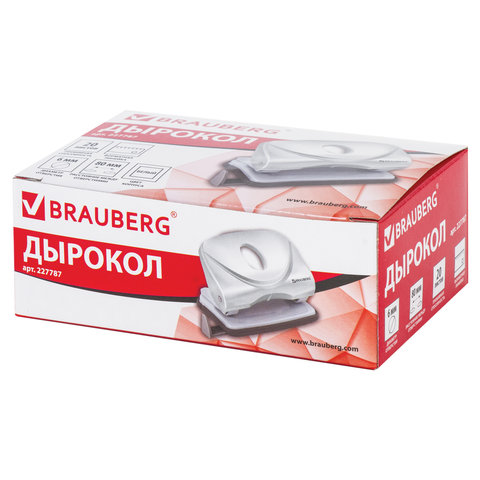 Дырокол BRAUBERG "Original", до 20 листов, белый, 227787 Дырокол BRAUBERG "Original", до 20 листов, белый, 227787