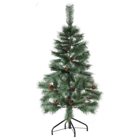 Ель новогодняя искусственная "Velvet Pinewood" 120 см, с инеем и Ель новогодняя искусственная "Velvet Pinewood" 120 см, с инеем и