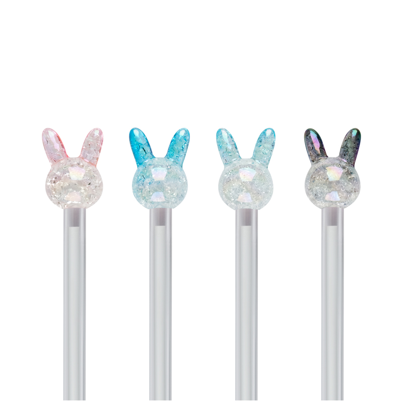 Ручка шариковая MESHU "Crystal Rabbit", синяя, 0,7мм, корпус ассорти,