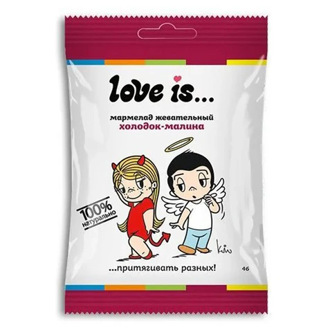 Мармелад жевательный LOVE IS "ЖуйМиксик" со вкусом холодок-малина, 20 Мармелад жевательный LOVE IS "ЖуйМиксик" со вкусом холодок-малина, 20