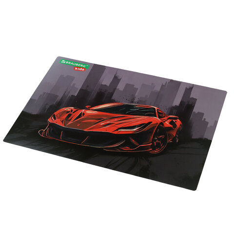 Настольное покрытие BRAUBERG KIDS, А3+, пластик, 46x33 см, "Red car", Настольное покрытие BRAUBERG KIDS, А3+, пластик, 46x33 см, "Red car",