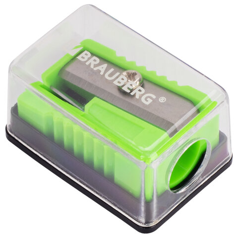 Точилка BRAUBERG "Assistant Mini", с контейнером, пластиковая, корпус Точилка BRAUBERG "Assistant Mini", с контейнером, пластиковая, корпус