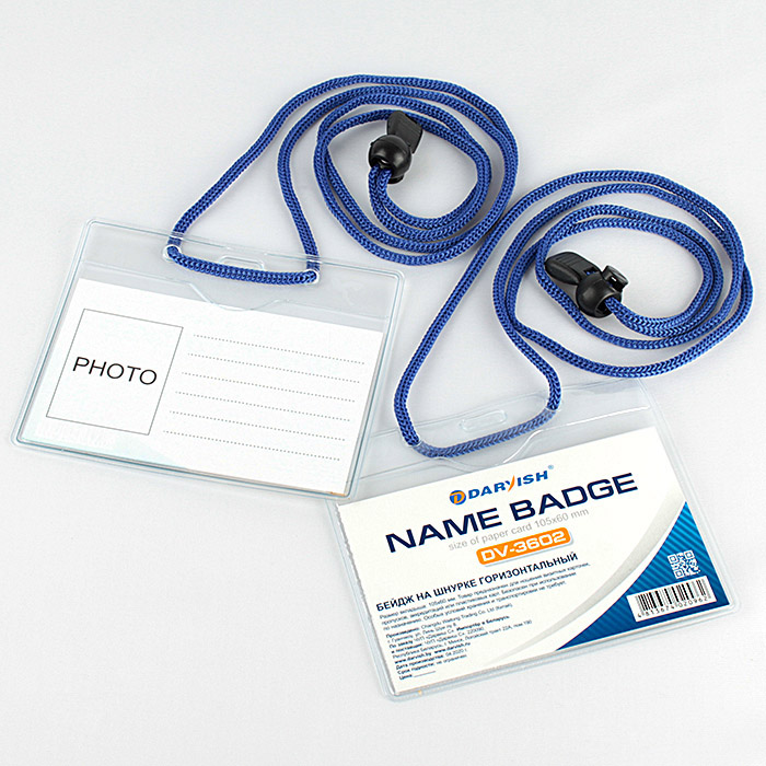 Бейдж на шнурке горизонтальный 105*60мм "Darvish" Бейдж на шнурке горизонтальный 105*60мм "Darvish"