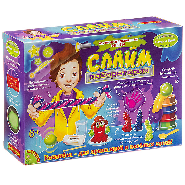 Французские опыты Науки с Буки, BONDIBON, СЛАЙМ лаборатория, арт. WST/709 Французские опыты Науки с Буки, BONDIBON, СЛАЙМ лаборатория, арт. WST/709