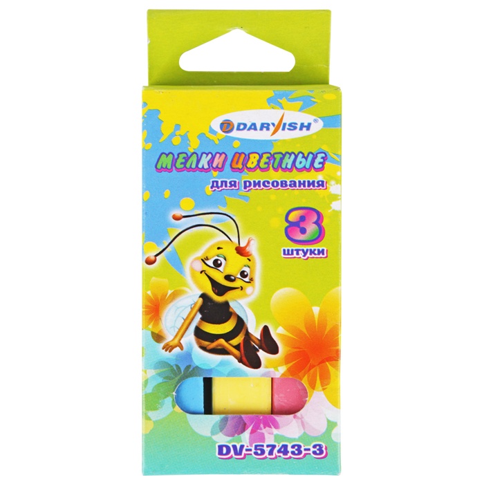 Мелки цветные 3шт "Darvish" прямоугольные Мелки цветные 3шт "Darvish" прямоугольные