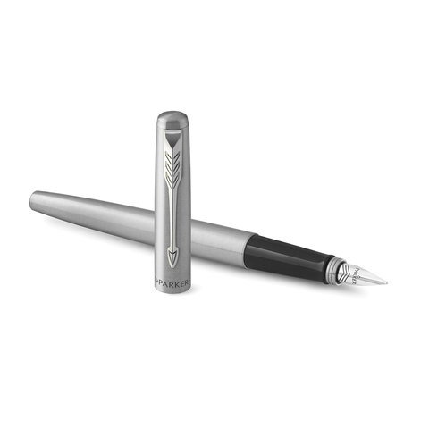 Ручка перьевая PARKER "Jotter Stainless Steel CT", корпус серебристый,