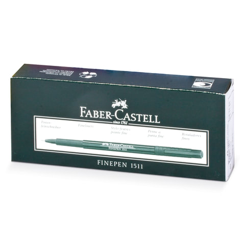 Ручка капиллярная (линер) FABER-CASTELL "Finepen 1511", СИНЯЯ, корпус