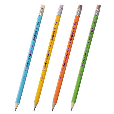 Карандаш чернографитный ЮНЛАНДИЯ, 1 шт., "Неончики", НВ, корпус Карандаш чернографитный ЮНЛАНДИЯ, 1 шт., "Неончики", НВ, корпус