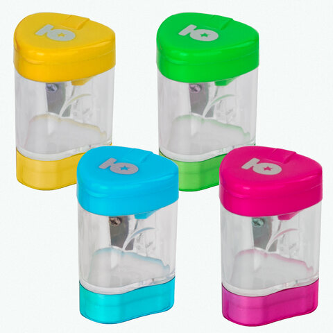 Точилка ЮНЛАНДИЯ "Трио +", со стирательной резинкой, с контейнером, Точилка ЮНЛАНДИЯ "Трио +", со стирательной резинкой, с контейнером,