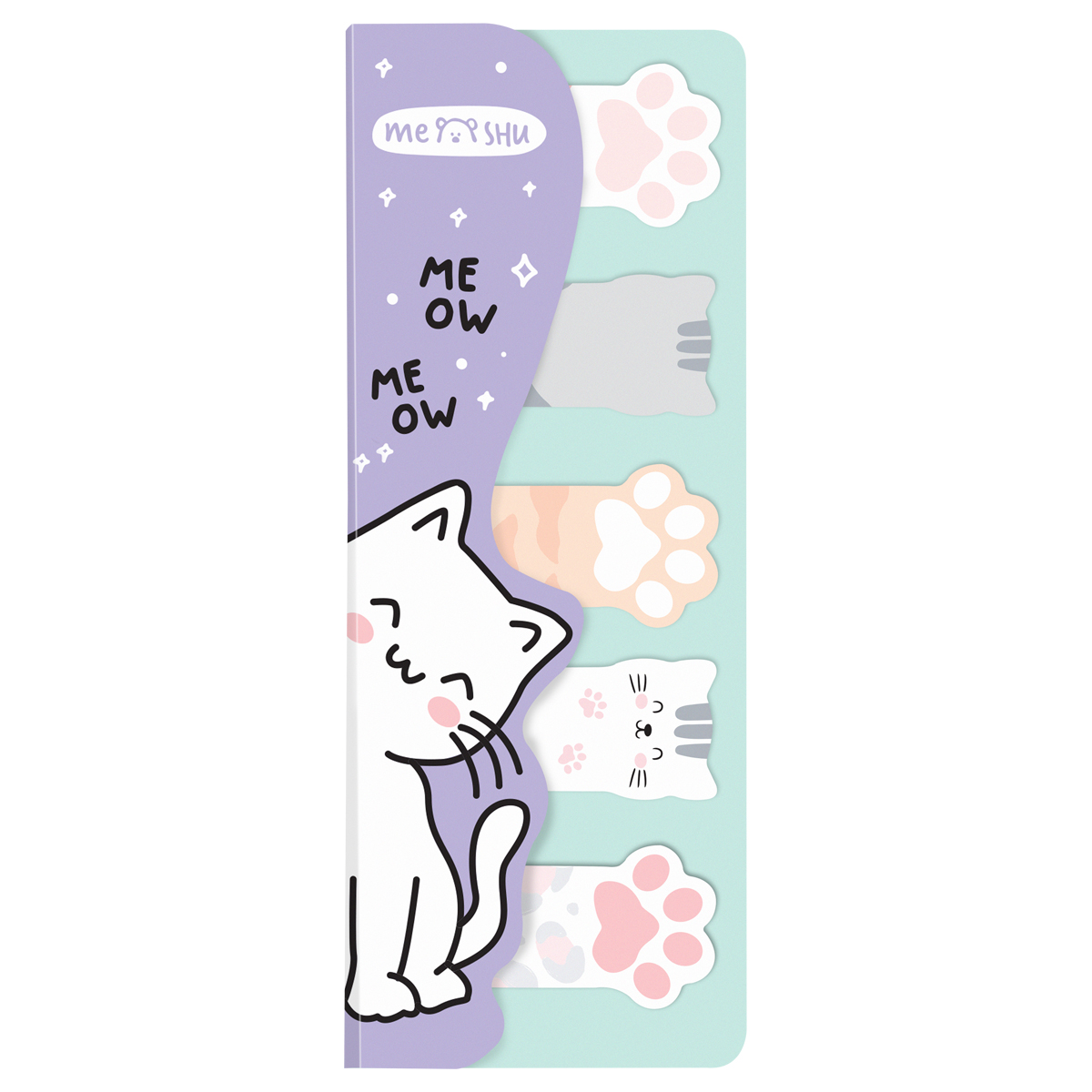 Флажки-закладки MESHU "Meow paw", 20л., европодвес Флажки-закладки MESHU "Meow paw", 20л., европодвес