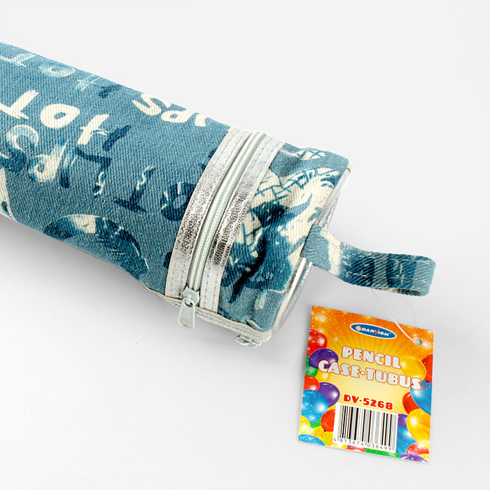 Пенал мягкий тубус "Darvish" джинс ассорти с рисунком Пенал мягкий тубус "Darvish" джинс ассорти с рисунком