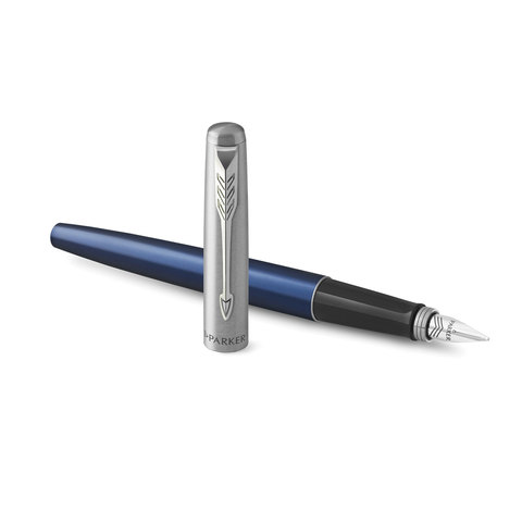 Ручка перьевая PARKER "Jotter Royal Blue CT", корпус синий, детали из Ручка перьевая PARKER "Jotter Royal Blue CT", корпус синий, детали из