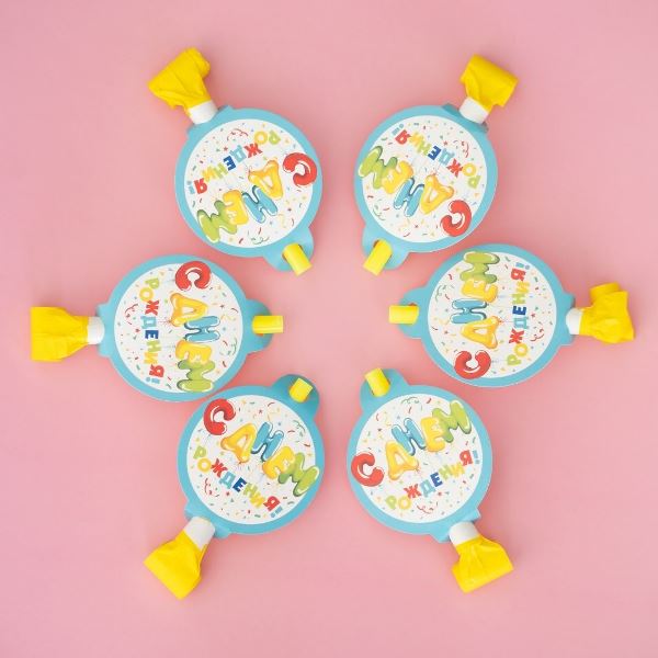 Язычок-гудок с карточкой Шарики СДР, 6 штук Язычок-гудок с карточкой Шарики СДР, 6 штук