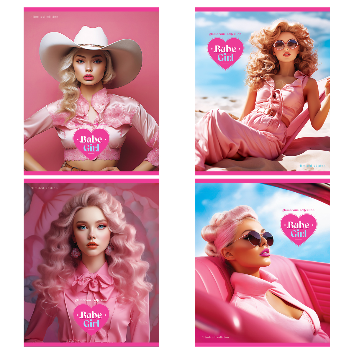 Тетрадь 80л., А5, клетка BG "Glamorous collection", глянцевая Тетрадь 80л., А5, клетка BG "Glamorous collection", глянцевая