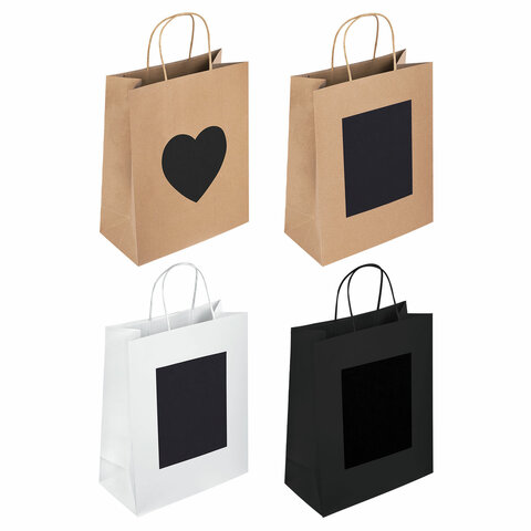 Пакет подарочный (1 штука) 26x13x32 см, скретч-слой + стилус, "Kraft Пакет подарочный (1 штука) 26x13x32 см, скретч-слой + стилус, "Kraft