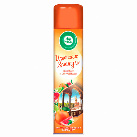 Освежитель воздуха аэрозольный 290 мл AIRWICK "Испанские каникулы "- Освежитель воздуха аэрозольный 290 мл AIRWICK "Испанские каникулы "-