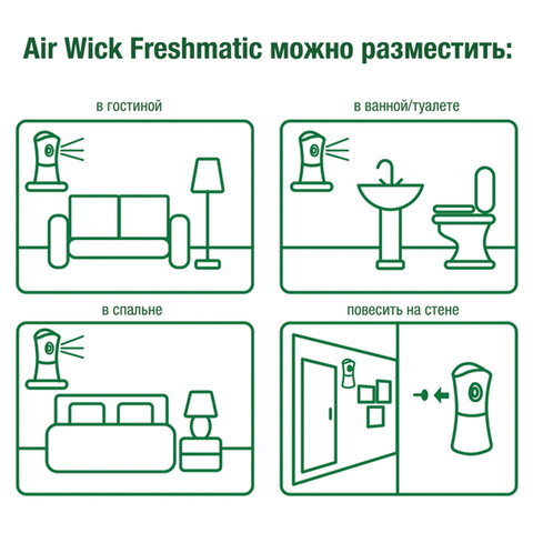 Сменный баллон 250 мл, AIRWICK "Лимон и женьшень", для автоматических Сменный баллон 250 мл, AIRWICK "Лимон и женьшень", для автоматических