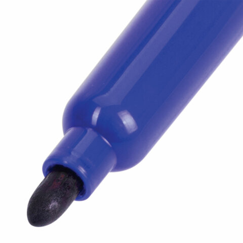 Маркер перманентный (нестираемый) BRAUBERG двусторонний, СИНИЙ, круглый Маркер перманентный (нестираемый) BRAUBERG двусторонний, СИНИЙ, круглый