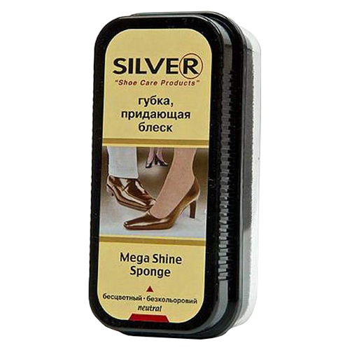 Губка для обуви Silver Mega shine sponge, 1 шт Губка для обуви Silver Mega shine sponge, 1 шт