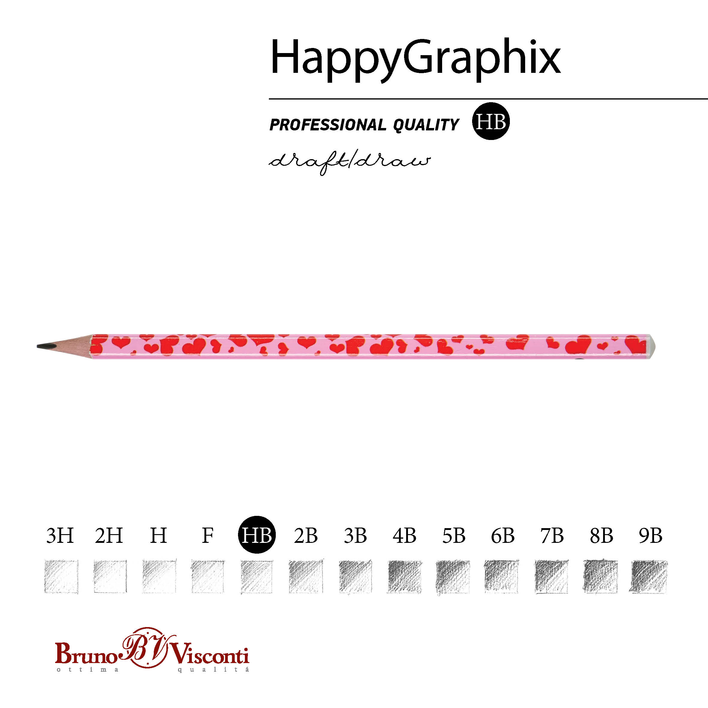 КАРАНДАШ ЧЕРНОГРАФИТОВЫЙ "HappyGraphix" РОЗОВЫЕ СЕРДЦА НВ КАРАНДАШ ЧЕРНОГРАФИТОВЫЙ "HappyGraphix" РОЗОВЫЕ СЕРДЦА НВ