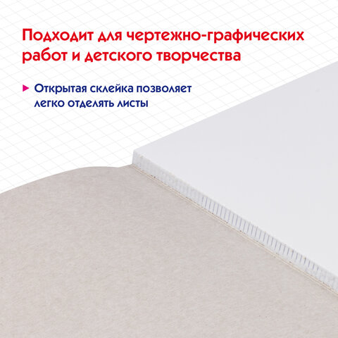 Альбом для черчения А4 40 л., склейка, 160 г/м2, ПИФАГОР, 104808 Альбом для черчения А4 40 л., склейка, 160 г/м2, ПИФАГОР, 104808