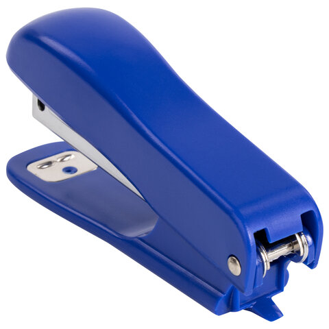 Степлер №10 STAFF "Basic", до 12 листов, с антистеплером, синий,