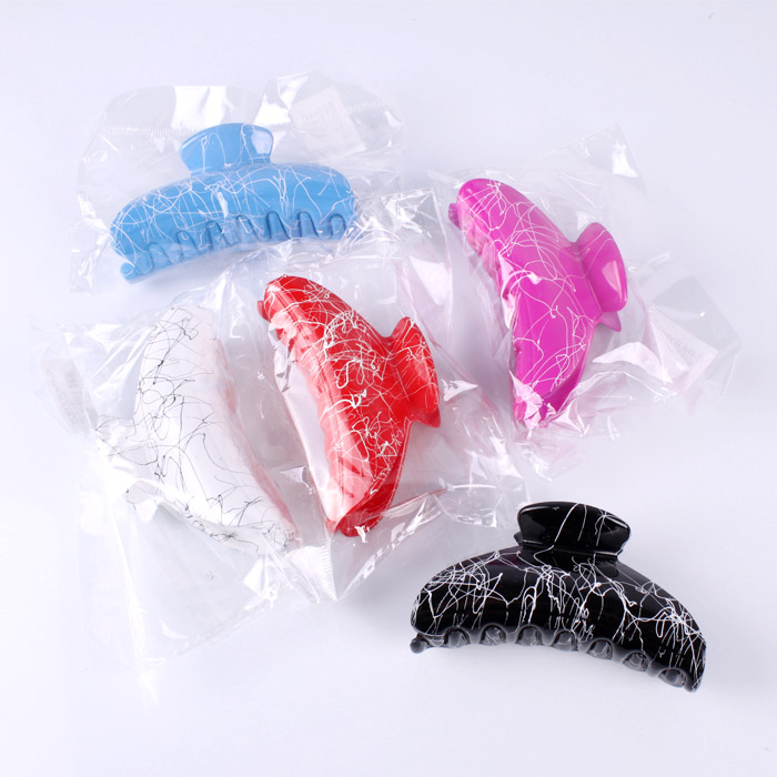 Краб для волос с узором, цвет ассорти