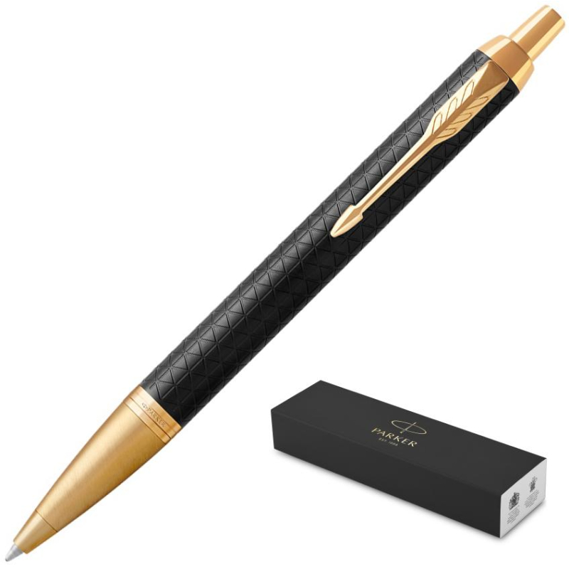 Ручка шариковая Parker IM Premium Black/Gold GT,синий,в подар.уп. 1931667 Ручка шариковая Parker IM Premium Black/Gold GT,синий,в подар.уп. 1931667