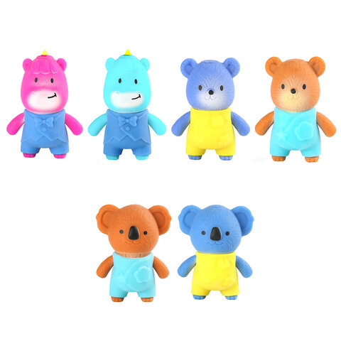 Игрушка-антистресс "ЖИВОТНЫЕ В КОСТЮМЧИКЕ", ассорти 6 видов, дисплей,