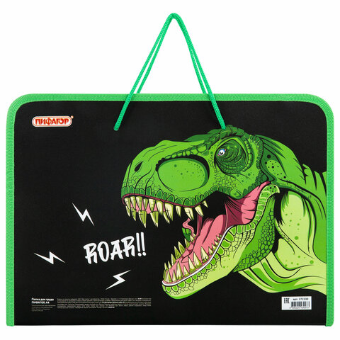 Папка для труда на молнии с ручками ПИФАГОР А4, 1 отделение, пластик, Папка для труда на молнии с ручками ПИФАГОР А4, 1 отделение, пластик,