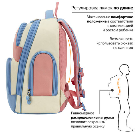 Рюкзак BRAUBERG CLASSIC, легкий каркас, премиум материал, "Tender", Рюкзак BRAUBERG CLASSIC, легкий каркас, премиум материал, "Tender",