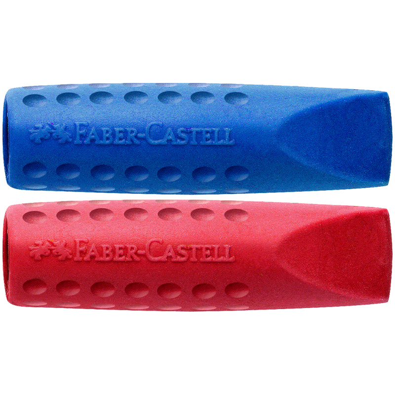Набор ластиков-колпачков Faber-Castell "Grip 2001" 2шт., трехгранные, Набор ластиков-колпачков Faber-Castell "Grip 2001" 2шт., трехгранные,