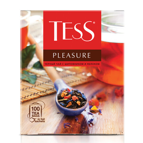 Чай TESS (Тесс) "Pleasure", черный с шиповником и яблоком, 100 Чай TESS (Тесс) "Pleasure", черный с шиповником и яблоком, 100
