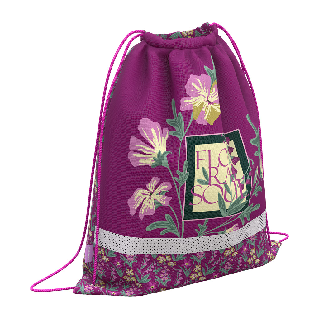 Мешок для обуви ErichKrause с вентиляцией 500x410мм Floral Soul Мешок для обуви ErichKrause с вентиляцией 500x410мм Floral Soul