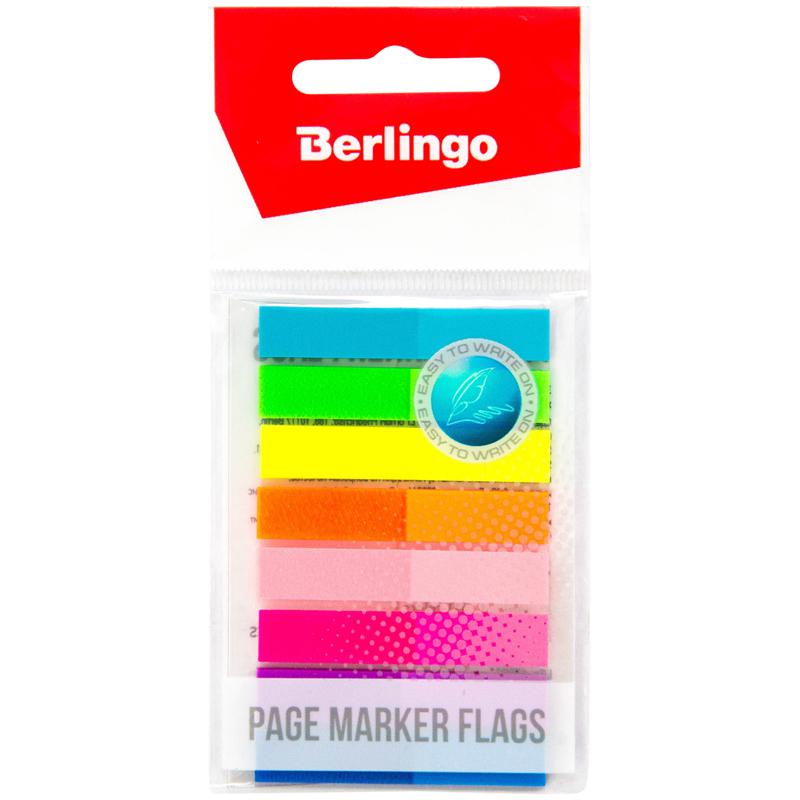 Флажки-закладки Berlingo 45*8мм, 20л*8 неоновых цветов, европодвес LSz_45080 Флажки-закладки Berlingo 45*8мм, 20л*8 неоновых цветов, европодвес LSz_45080