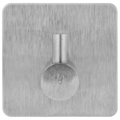 Крючки самоклеящиеся универсальные 4,5x4,5 см, КОМПЛЕКТ 4 шт., сталь,