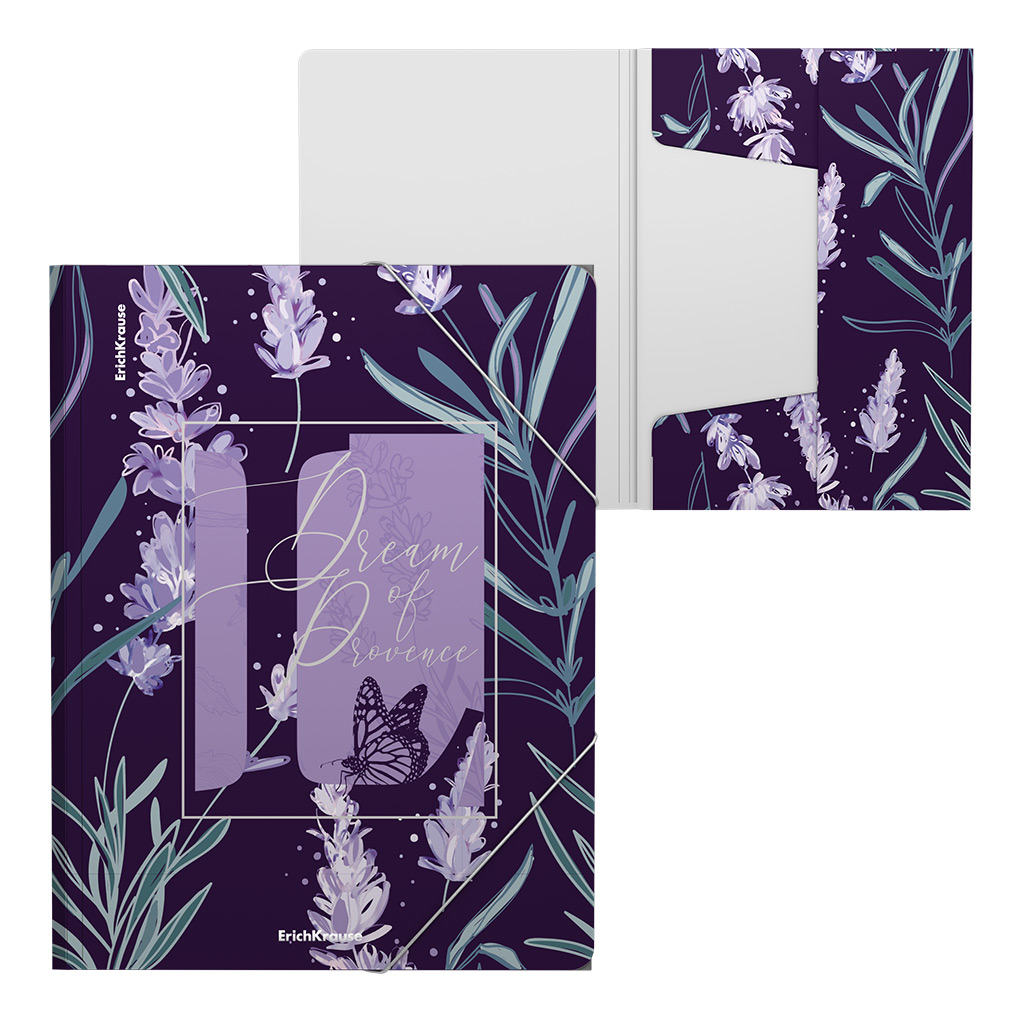 Папка на резинках пластиковая ErichKrause Lavender, A4 (в пакете по 4 штуки) Папка на резинках пластиковая ErichKrause Lavender, A4 (в пакете по 4 штуки)