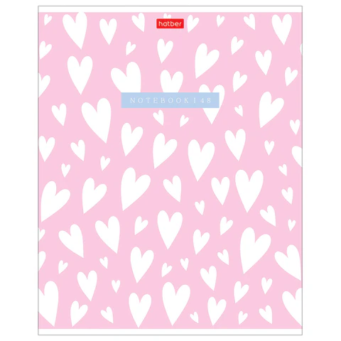 Тетрадь обложка пластик, А5 48 л., скоба, клетка, HATBER, "LOVE IS..." Тетрадь обложка пластик, А5 48 л., скоба, клетка, HATBER, "LOVE IS..."