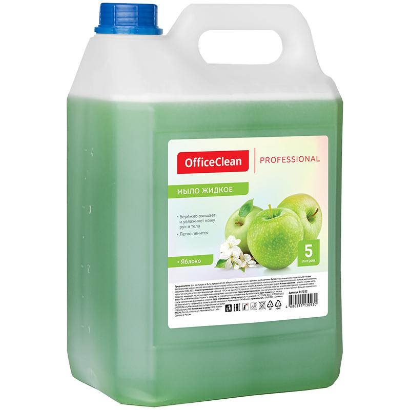 Мыло жидкое OfficeClean "Professional. Яблоко" прозрачное, канистра, Мыло жидкое OfficeClean "Professional. Яблоко" прозрачное, канистра,