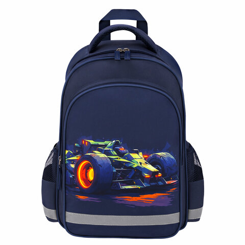 Рюкзак ПИФАГОР SCHOOL, 1 отделение, 3 кармана, "Speed bolid", 38x28х14 Рюкзак ПИФАГОР SCHOOL, 1 отделение, 3 кармана, "Speed bolid", 38x28х14