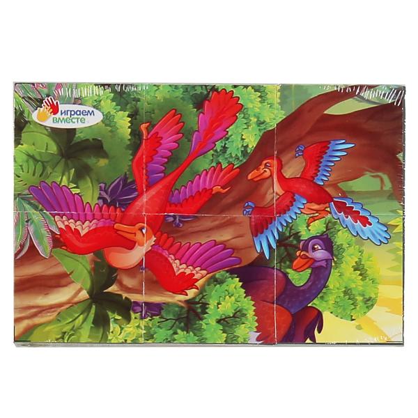 Набор из 6-и кубиков ДИНОЗАВРЫ, пленка ИГРАЕМ ВМЕСТЕ Набор из 6-и кубиков ДИНОЗАВРЫ, пленка ИГРАЕМ ВМЕСТЕ