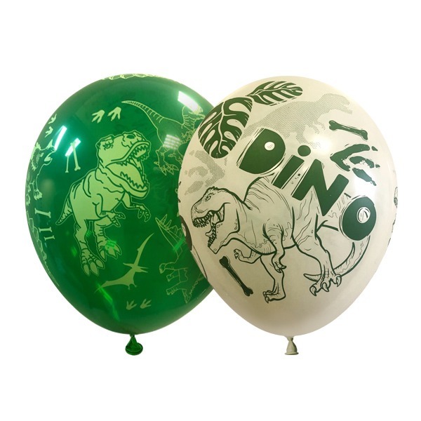 12"/30см Набор шаров (шелк) 5 ст. рис Динозавры 25 штук 12"/30см Набор шаров (шелк) 5 ст. рис Динозавры 25 штук