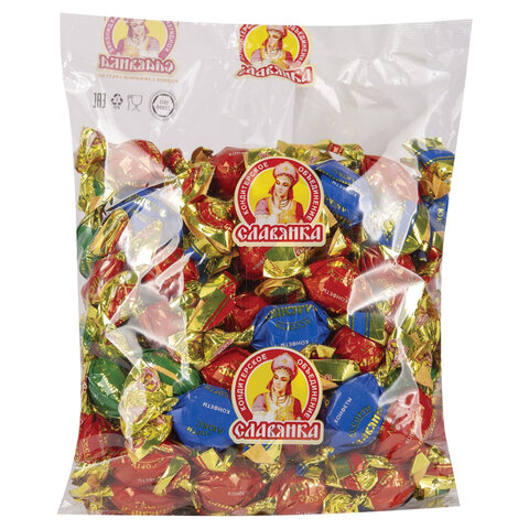 Конфеты шоколадные СЛАВЯНКА "Ассорти Славянка Люкс", с оригинальными Конфеты шоколадные СЛАВЯНКА "Ассорти Славянка Люкс", с оригинальными